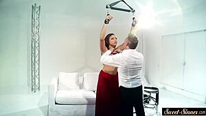 This ebony teen got bound tight. She was pounded hard in a wild fantasy scene.