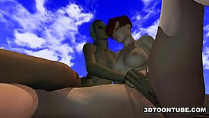 Imagine this foxy 3d babe getting licked on a boat, so hot!