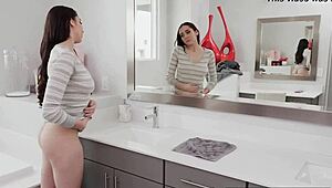 Busty babe drags boyfriend into rough anal pounding