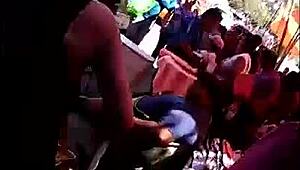 Teen with beautiful cleavage in sexy outfit