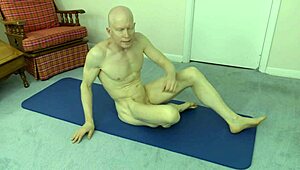 intense gay nudist workout with twink flashing small cock and submissive exhibitionism