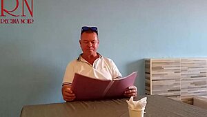 Man, I’m shook... this naked waitress got a guest eatin’ from her navel, full teaser vid is wild!