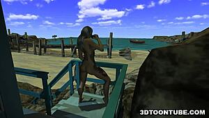 Imagine this foxy 3d babe getting licked on a boat, so hot!