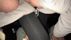 Creampie in pussy and fucked in butthole after sucking in car