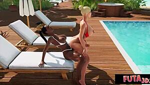 Futa3dx - Hot Babe With Futa Hotties.