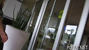 Barely Legal Teen Seduces with Cock Sucking in POV Action