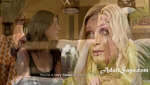 Confidence coach shows her the art of kissing with juicy passion.