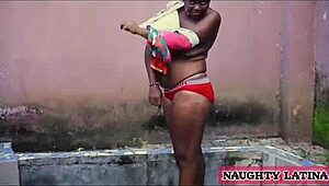 The african neighbor's wife enjoys a casual chat with me about blowjobs