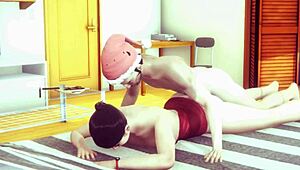 3d animated couple experiences intense sexual pleasure