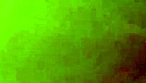 Busty Natasha Nice masturbates nude in sexy black light video.