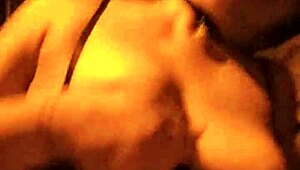 Sexy Wife Dances and Rides in Club's Red Bedroom