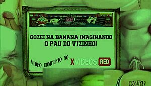 Came On Banana Imagining Neighbor's Cock!