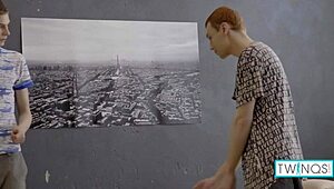 michael slowly drills lucas' tight oiled butthole with care