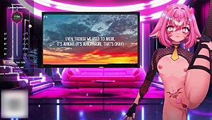 Fucking the idol while she sings as your vtuber, reaching orgasm in hentai cartoon