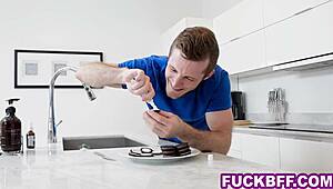 Pranking his teen stepsister and her sexy friends with doggystyle