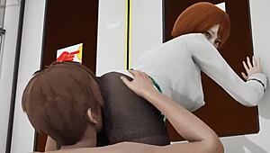 Boku no hero ochako fucks in the metro, that public outdoor sex is wild.