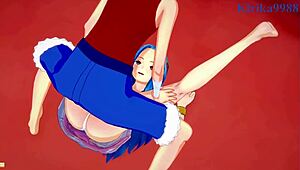 Nami and Vivi have intense sex with Luffy in One Piece hentai