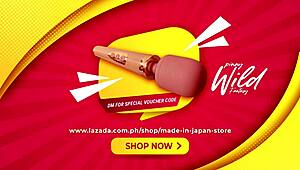 horny pinay babe explores magic wand vibrator on webcam