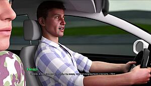 Enjoy the walk with girlfriend in first kiss game porn story 3