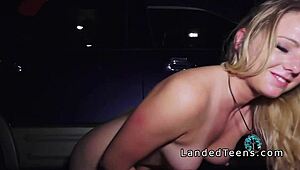 i can’t stop banging this blonde hitchhiker outdoors