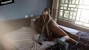 Lesbians Boldly Finger And Masturbate Big Tits In Red