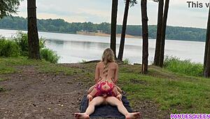 Hardcore Riding By Naked Blonde Outside In Public With Cum Shot Load On Tits Bouncing Boobs Natural Tits Pussy Cock Outdoor Shaved Pussy Boobs Riding