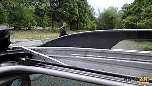 Hunt4k man shy to bang girl before boyfriend!