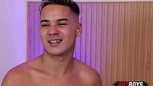 Young Stud with Big Cock Fucks Friend's Tight Ass in Intense POV Gay Session.