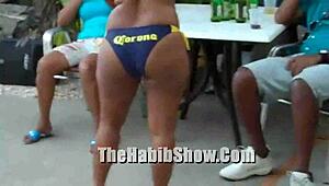 dominican bikini contest at hotel new garden