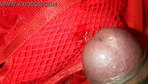 I Masturbated in My Friend’s Red Lingerie and Came on It! She Loves It!