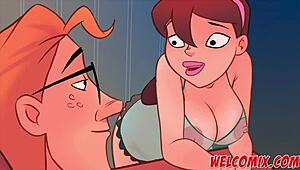 forbidden movie plays in living room with naughty home animation