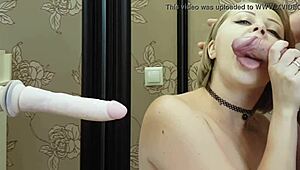 Double Sucking and Cum Eating from a Very Beautiful Girl