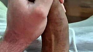 Beating my delicious cock feels so damn good