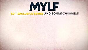 analmom - redhead mylf strips in yoga pants for stepson's anal stretch