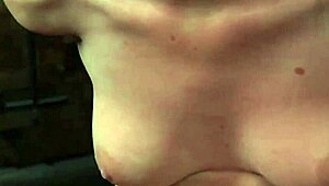 Hogtied brunette gets screwed with dildo roughly