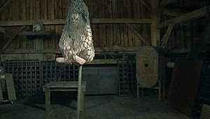 bound sub hangs tight under maledom master's rough control