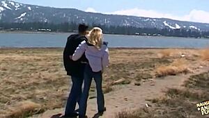 blonde lets man lick ass before vigorous ramming on vacation