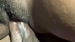 Ebony Couple's Intense Breeding Session with Monster Cock Creampie