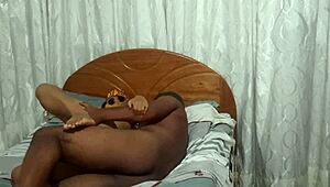 My neighbor was eager for pussy and cock action in homemade teen creampie and doggystyle