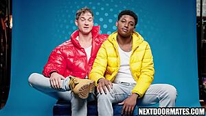 Hot Guys In Jockstraps Having Interracial Sex With Blowjob Rimjob And Anal Fucking