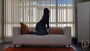 stunning hazel moore meets inked rome major for quick encounter