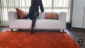 stunning hazel moore meets inked rome major for quick encounter