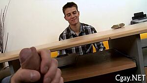 Gay men engaging in passionate sex acts