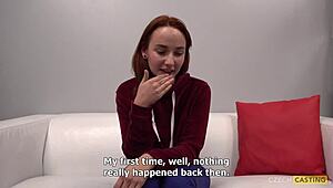 Czech Casting with Red-Head Lili Sommer