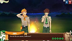 Game friends camp episode 3 - hiking in the forest with russian voice acting