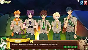 Game friends camp episode 3 - hiking in the forest with russian voice acting