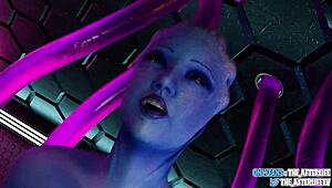 Liara takes a creampie from stranger at gloryhole, unreal!