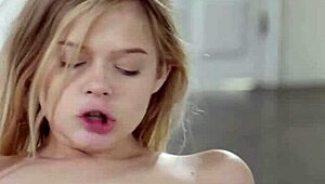 Petite Blondie Finger-Fucked by Busty Friend