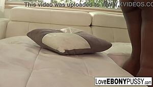 Young ebony chanell lives her interracial fantasies