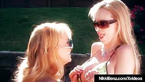 Nikki Benz masturbating with dildo